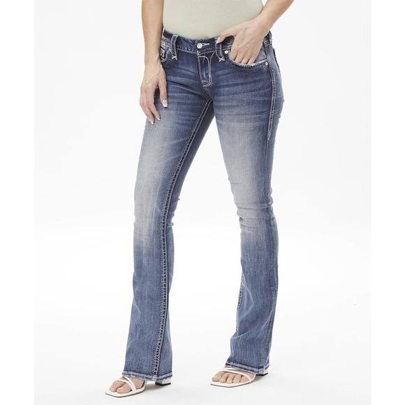 Rock Revival Medium Blue Bootcut Jeans Women's Size 26 NWT - Picture 1 of 5